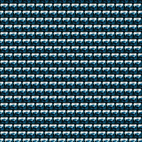 Nahtlose Vektormuster. abstrakter symmetrischer Hintergrund mit kleinen blauen Edelsteinen — Stockvektor