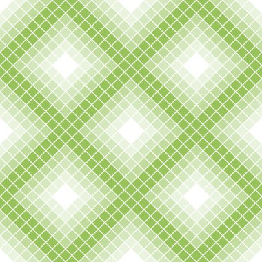Sorunsuz vektör desen. Yeşil rhombus ile simetrik geometrik arka plan. Dekoratif yinelenen süsleme.