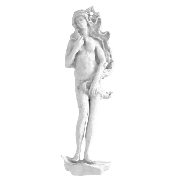 Statua in pietra chiara stilizzata di afrodite su sfondo bianco. rendering 3d — Foto Stock