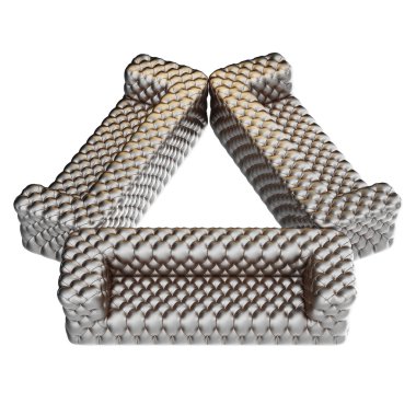 Koltuk deri desen gümüş