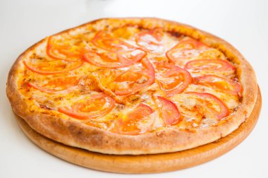 Close up Hot  vegetable pizza