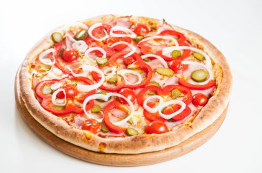 Close up Hot  bacon pizza