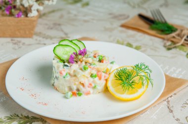 Vegetarian Delisious Olivier salad