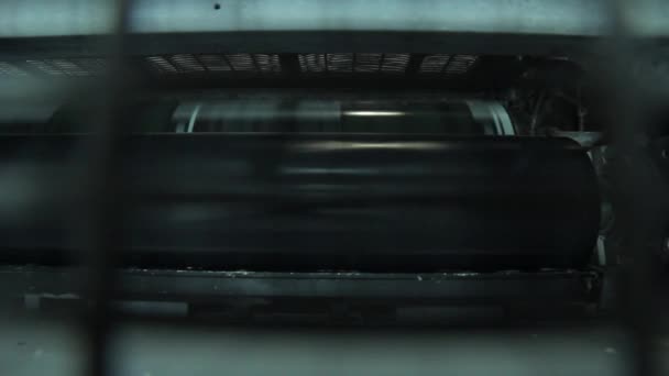 Typography. Part of the printing machine — Stok Video
