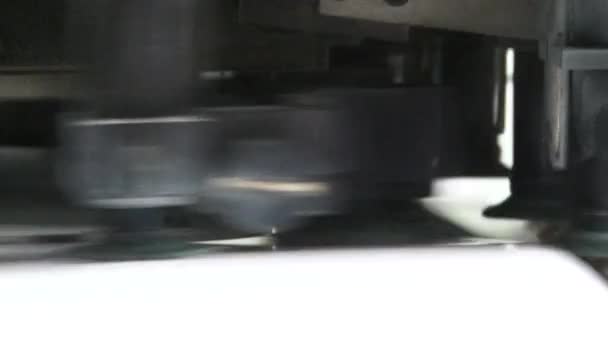 Tipografie. Parte a mașinii de imprimare — Videoclip de stoc