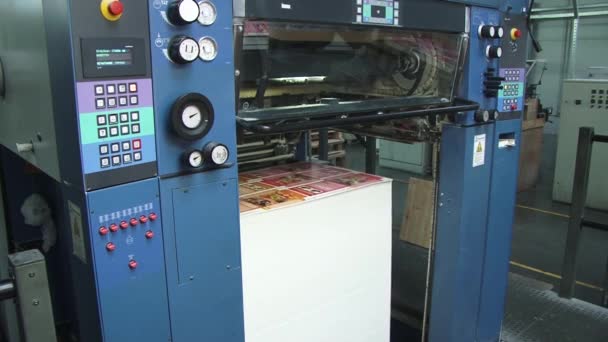 Typography. Part of the printing machine — Stok Video