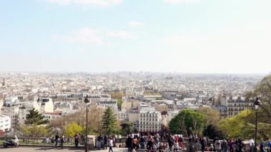 Montmartre ve Paris panoramik görünümü