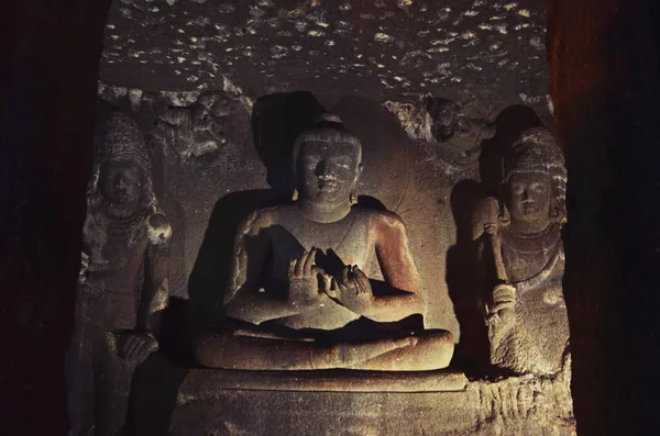 Carvings Ajanta Caves Unesco World Heritage Site Mumbai Maharashtra India — Stock Photo, Image