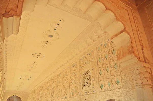 Interieur Van Het Paleis Amer Fort Jaipur Rajasthan — Stockfoto