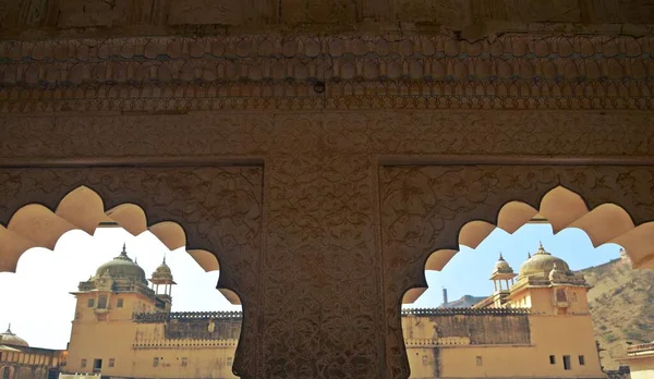 Wnętrze Pałacu Amer Fort Jaipur Rajasthan — Zdjęcie stockowe