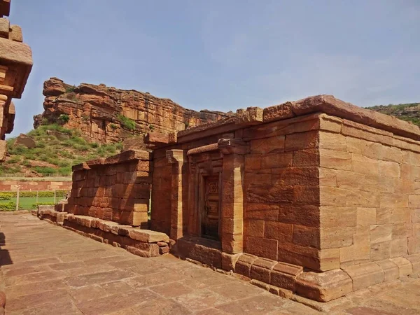 Badami Rock Cut Cuevas Karnataka India — Foto de Stock