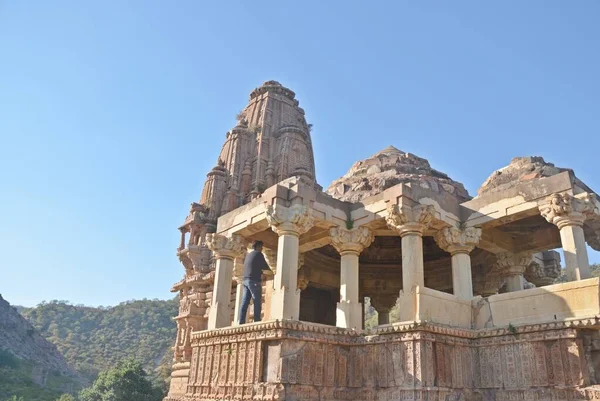 Starověký Chrám Bangarh Pevnosti Alwar Rajasthan Indie — Stock fotografie
