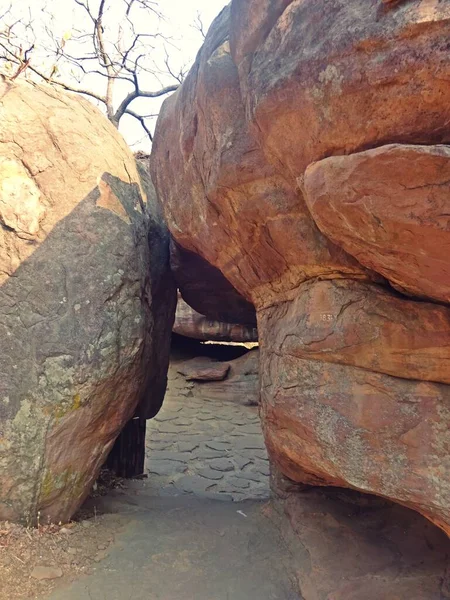 Bhimbetka Rock Shelters Unesco Heritage Site Distretto Bhopal Madhya Pradesh — Foto Stock