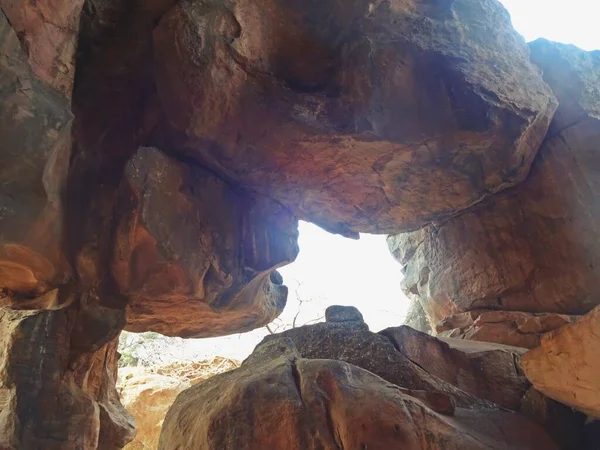 Bhimbetka Rock Shelters Unesco Heritage Site District Bhopal Madhya Pradesh — Stock Photo, Image