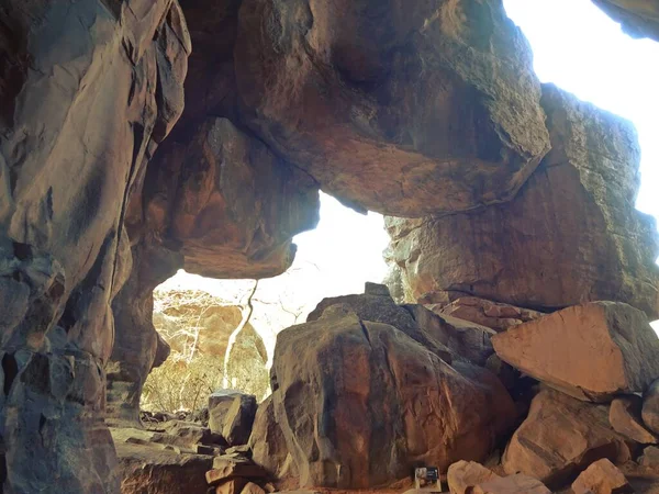 Bhimbetka Rock Shelters Unesco Heritage Site District Bhopal Madhya Pradesh — Stock Photo, Image