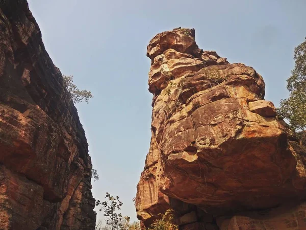 Bhimbetka Rock Shelters Unesco Heritage Site District Bhopal Madhya Pradesh — Foto de Stock