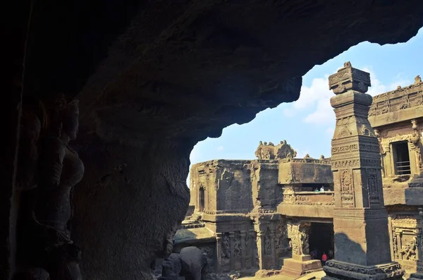 Ellora mağaralarında oyma unesco dünya mirası sitesi aurangabad maharashtra