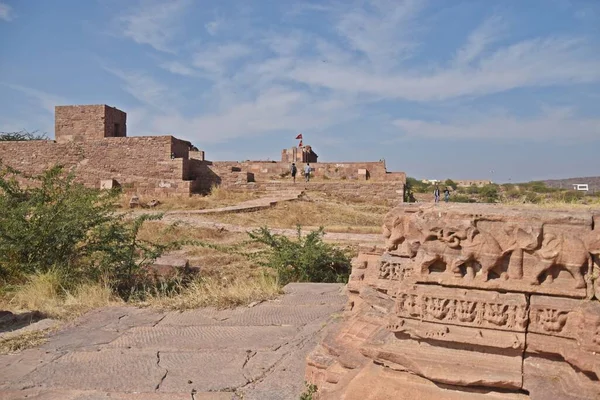 Ruiner Mandore Fort Jodhpur Rajasthan India — Stockfoto