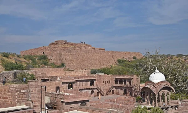 曼铎要塞的废墟约翰布尔 拉贾斯坦邦印第安人 — 图库照片