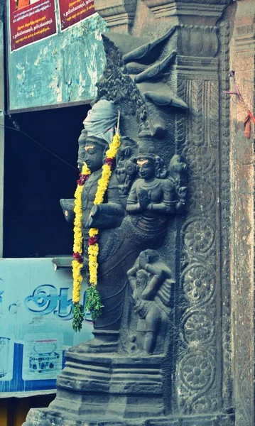 Vyřezávání Meenakshi Amman Chrám Madurai Tamil Nadu — Stock fotografie