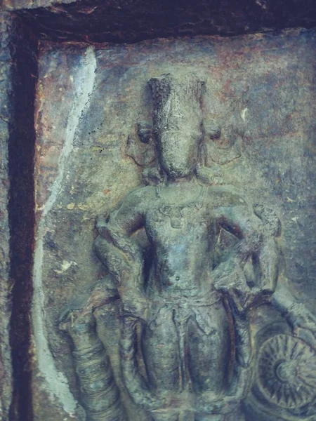 Sculpture Dans Les Grottes Udayagiri Bhopal Madhya Pradesh Inde — Photo