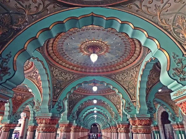 Interior Amba Vilas Palácio Karnataka — Fotografia de Stock