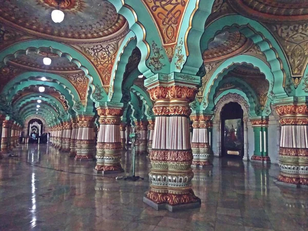 Innenraum Des Amba Vilas Palace Karnataka — Stockfoto