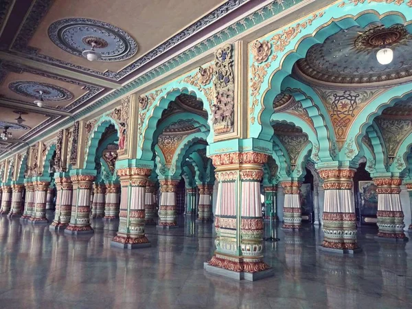 Interior Amba Vilas Palácio Karnataka — Fotografia de Stock