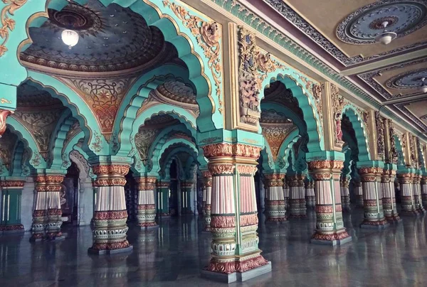 Interior Amba Vilas Palacio Karnataka — Foto de Stock