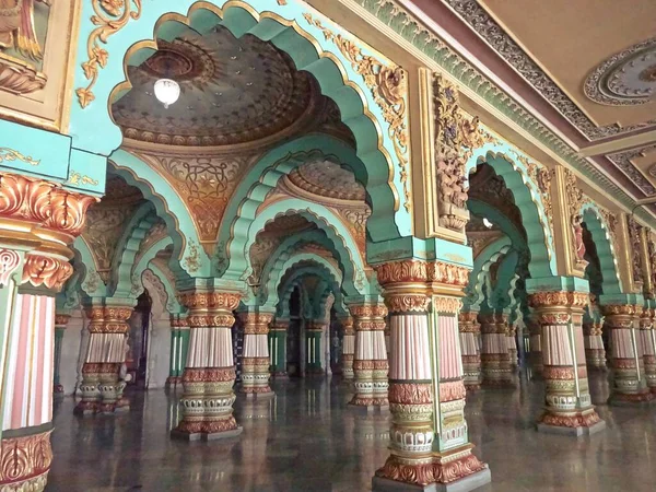 Interior Amba Vilas Palácio Karnataka — Fotografia de Stock