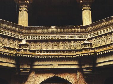 Adalaj Stepwell 'de oyma Ahmedabad Gujarat