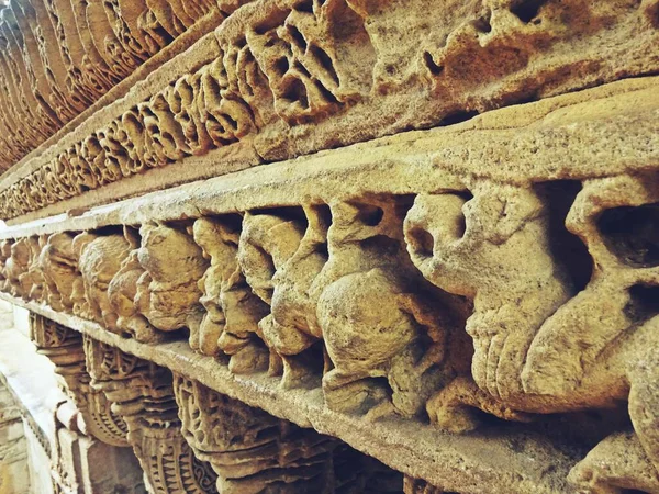 Carving Adalaj Stepwell Ahmedabad Gujarat — Stock Photo, Image