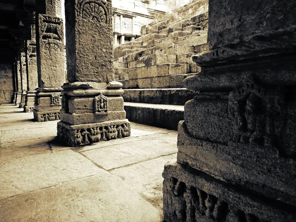 Sculpture Rani Vav Gujarat Stepwell Reine Site Patrimoine Mondial Unesco — Photo