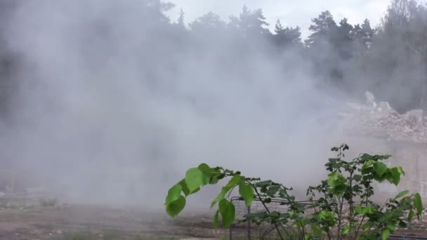 Nube de polvo en la ciudad — Vídeos de Stock