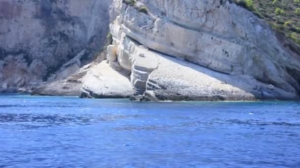 Crucero por las islas griegas Costa de Grecia Paisaje inspirador — Vídeos de Stock