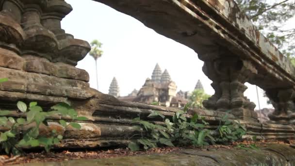 Angkor Wat ana Tapınağı antik mimari — Stok video