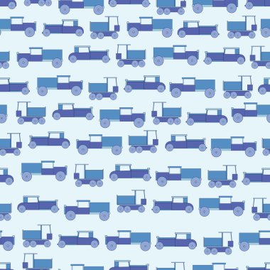 Arka plan mavi oyuncak retro araba.