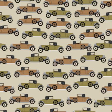 Arka plan eski çizgi film retro araba.