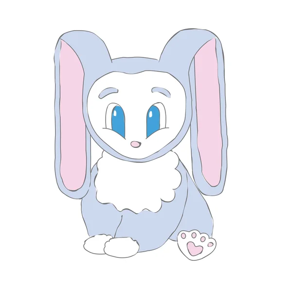 Mignon lapin dessin animé — Image vectorielle