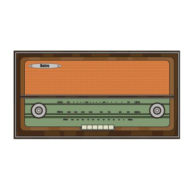 Çizgi film eski retro radyo