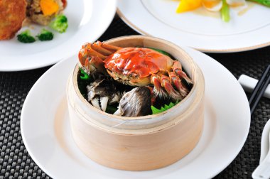 Yengeç yemek. yengeçler mutfağı.