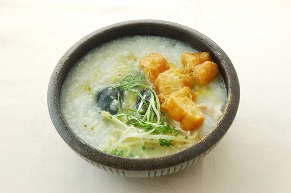 Congee con abulón y pollo —  Fotos de Stock