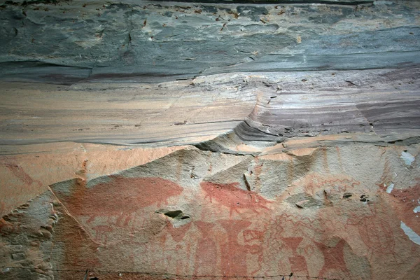 Ancient painting,Phatam National Park, Ubonrachathani, Thailand — Stock Photo, Image