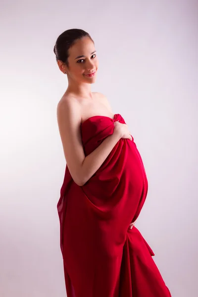 赤の組織の妊婦 — ストック写真