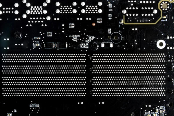 Μητρική πλακέτα υπολογιστή μαύρη — Φωτογραφία Αρχείου