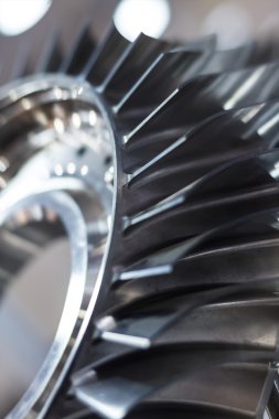 Türbin kanatları yakın çekim