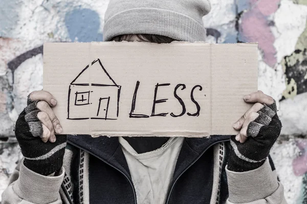 Conceptual shooting "Homeless" — Stock Photo, Image