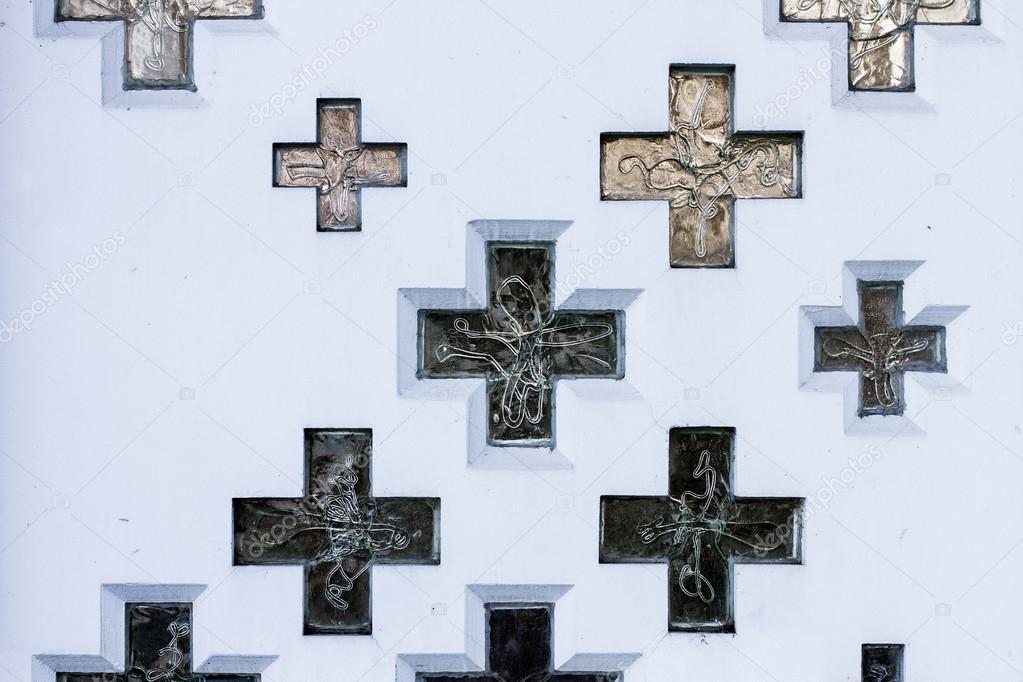 Glass christian crosses