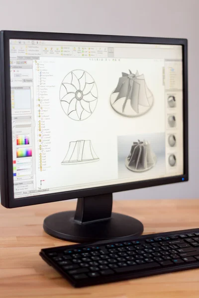 En düşük CAD mühendisi iş istasyonu — Stok fotoğraf