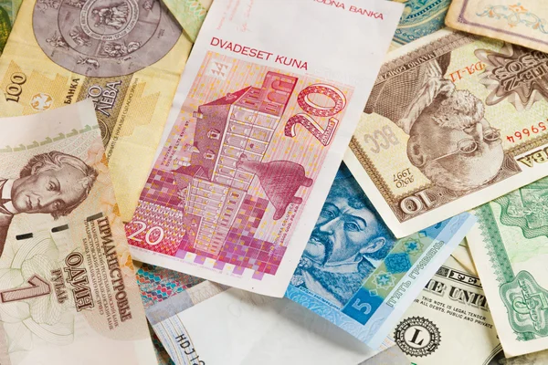 Internationale geld achtergrond — Stockfoto